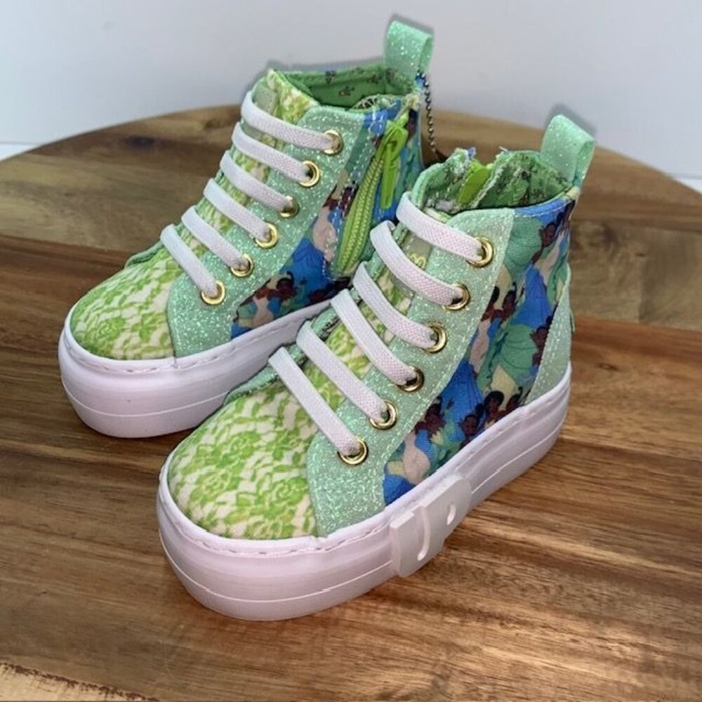 Ground Up Disney Princess and the Frog Tiana Hightop Side Zip Baby Shoes Size 6 - Picture 2 of 14